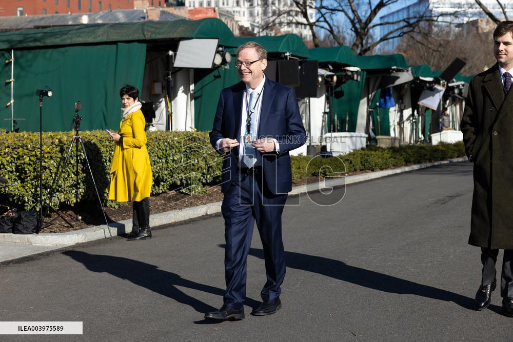 National Economic Council Director Kevin Hessett Attends White House Meetings