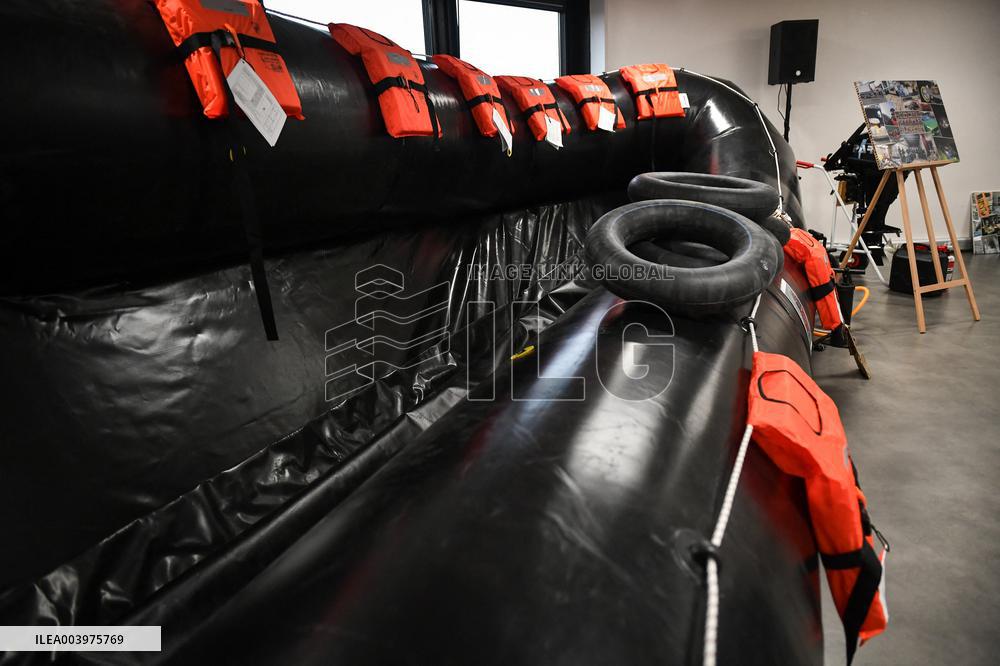 Bruno Retailleau visits premises of the Office for Combating the Smuggling of Migrants in Lognes FA