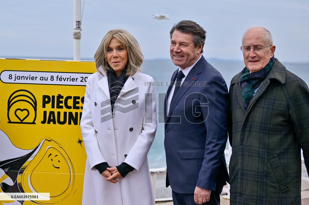 Brigitte Macron At "Pieces Jaunes" Closing Ceremony - Nice