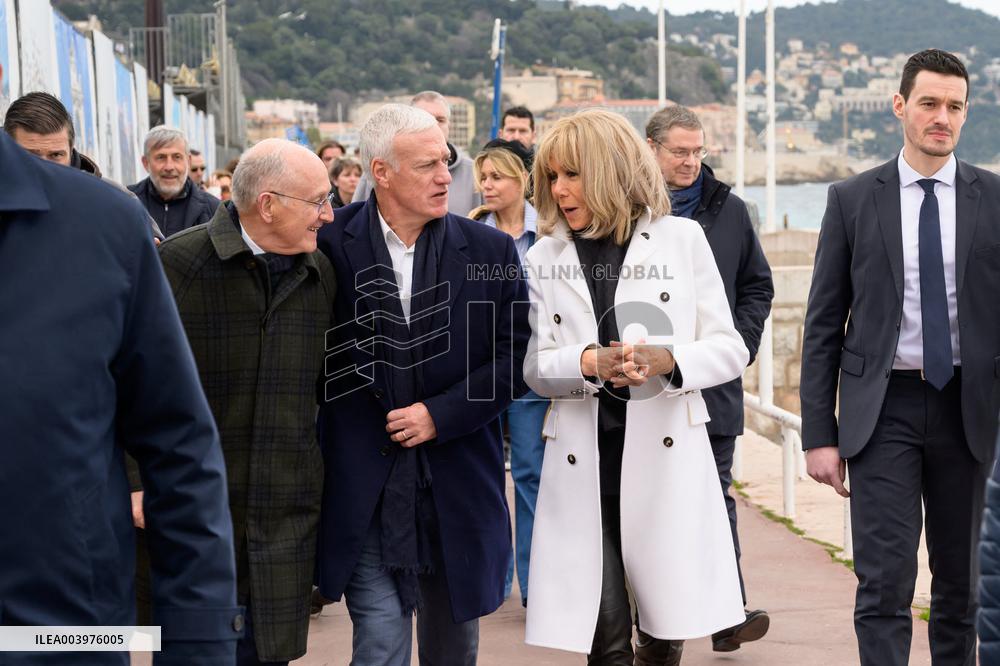 Brigitte Macron At "Pieces Jaunes" Closing Ceremony - Nice