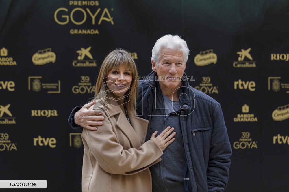 Richard Gere And Wife At 39th Goya Awards Photocall - Spain