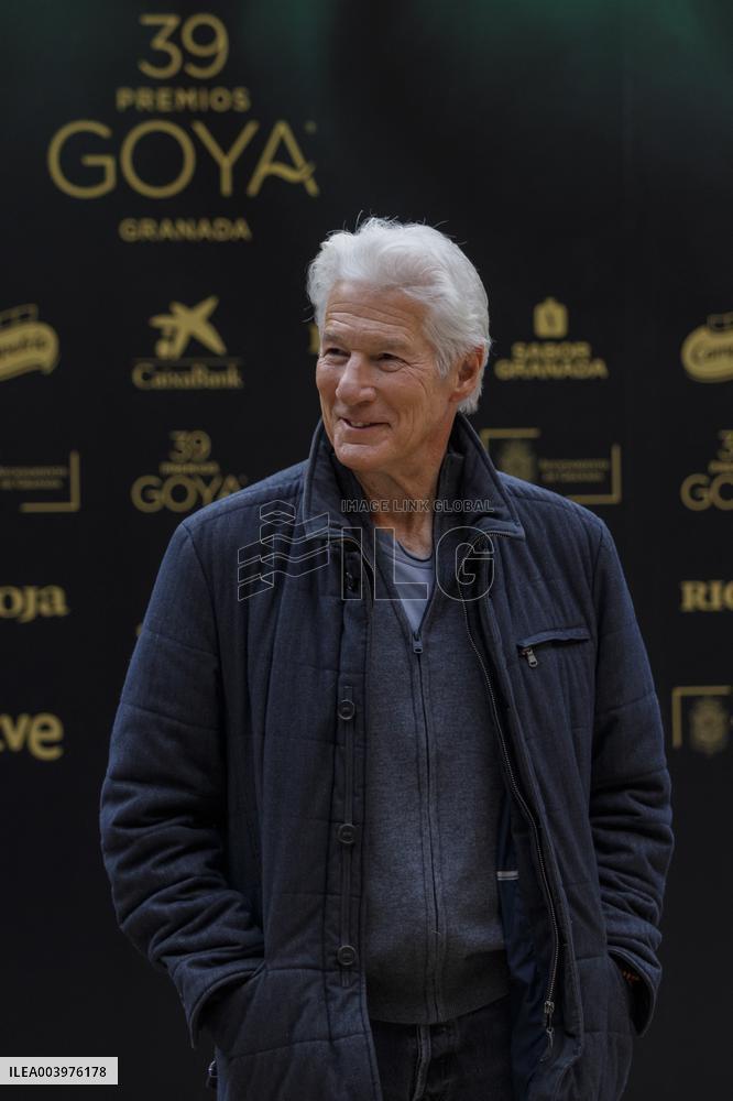 Richard Gere And Wife At 39th Goya Awards Photocall - Spain