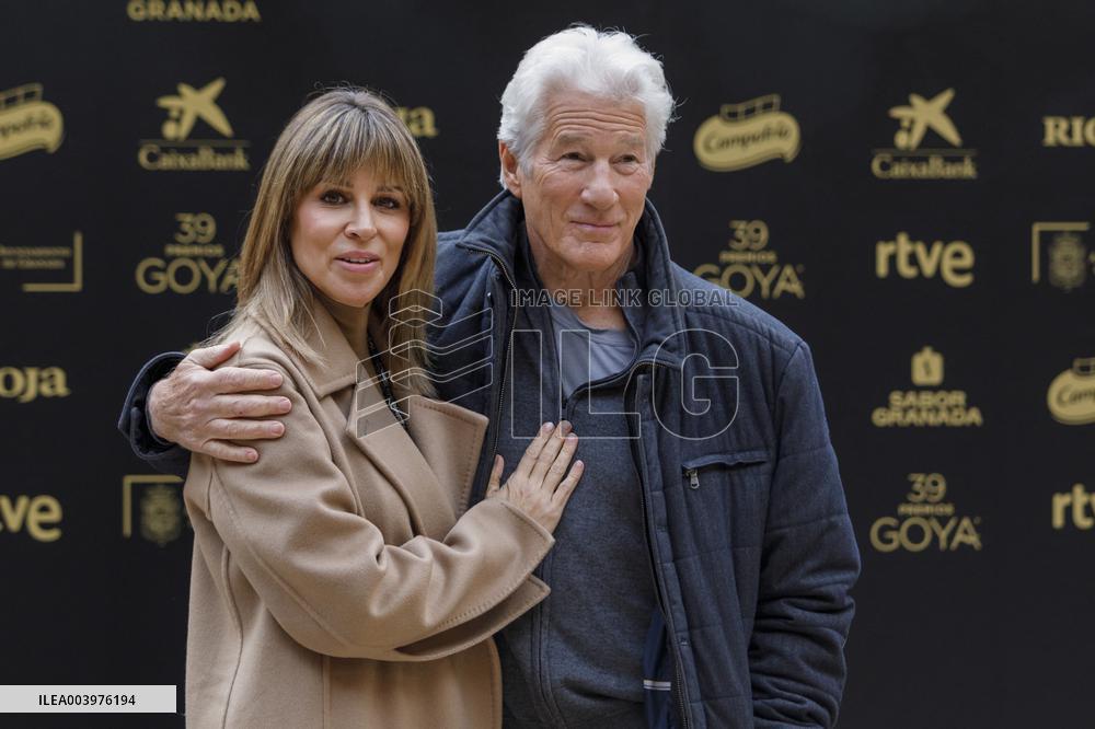 Richard Gere And Wife At 39th Goya Awards Photocall - Spain