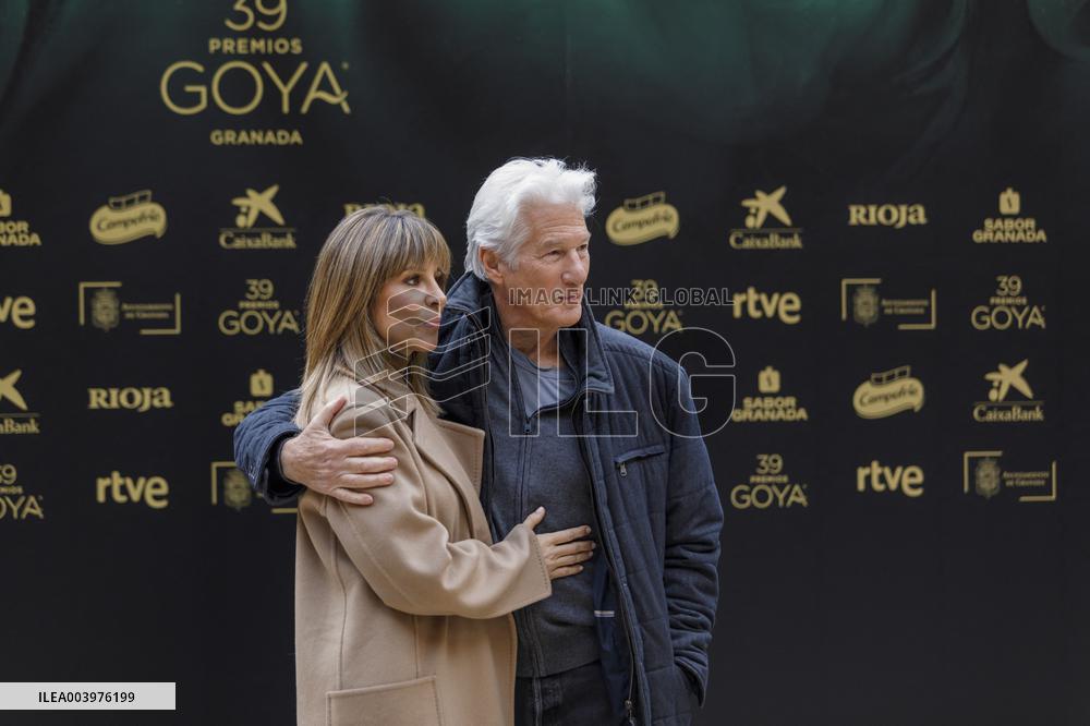 Richard Gere And Wife At 39th Goya Awards Photocall - Spain