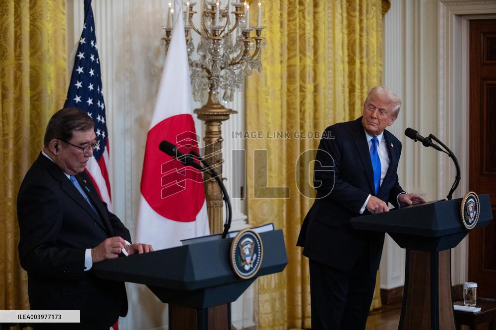 US President Donald Trump Welcomes Japanese Prime Minister Shigeru Ishiba