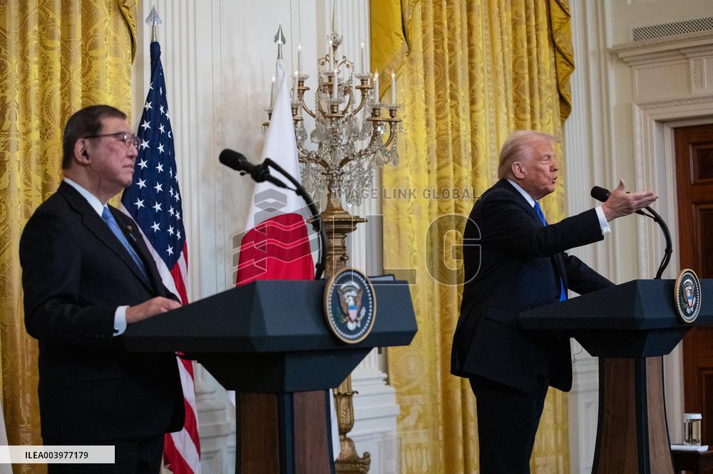 US President Donald Trump Welcomes Japanese Prime Minister Shigeru Ishiba