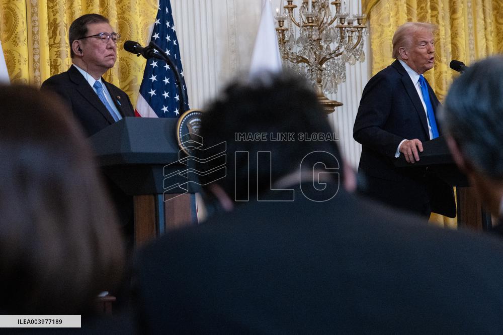 US President Donald Trump Welcomes Japanese Prime Minister Shigeru Ishiba