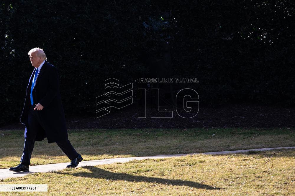 US President Donald Trump Departs the White House