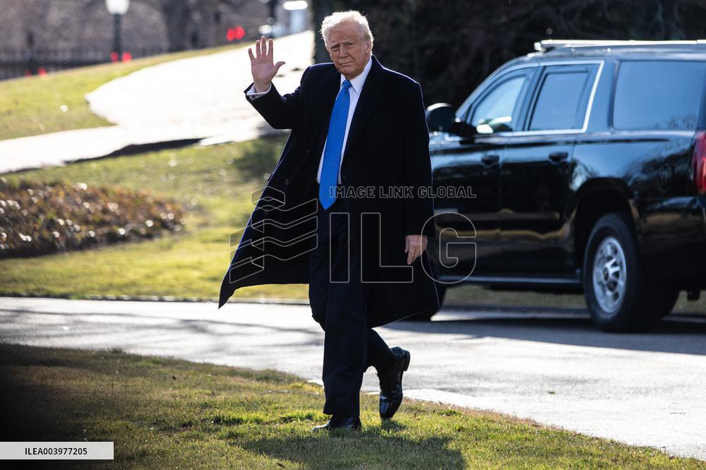 US President Donald Trump Departs the White House