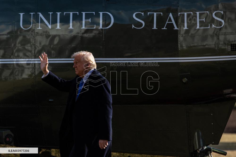US President Donald Trump Departs the White House