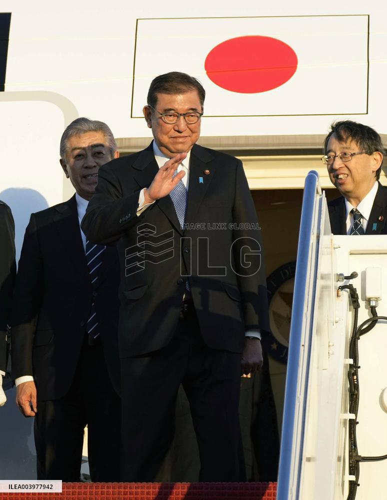 Japan PM Ishiba leaves U.S. after meeting with Trump
