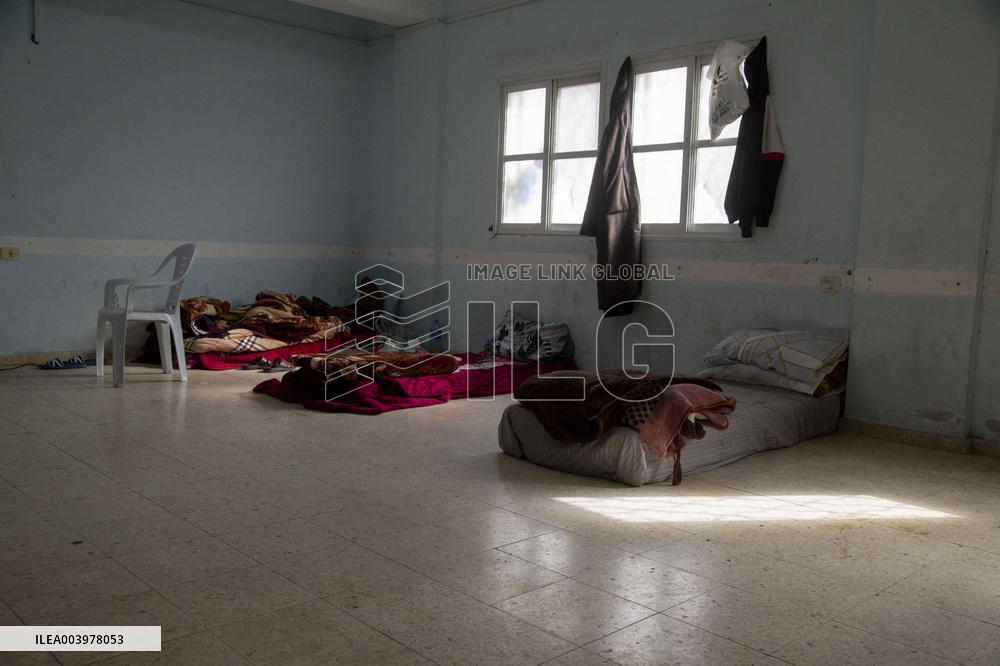 Displaced Palestinians At Tulkarem Cultural Center - West Bank