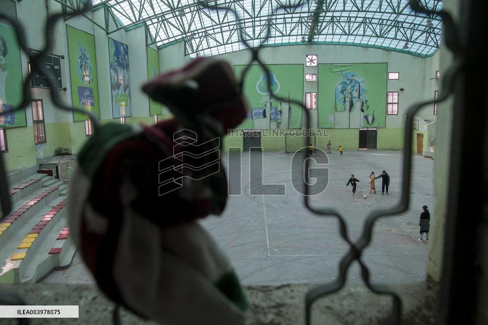 Displaced Palestinians At Tulkarem Cultural Center - West Bank