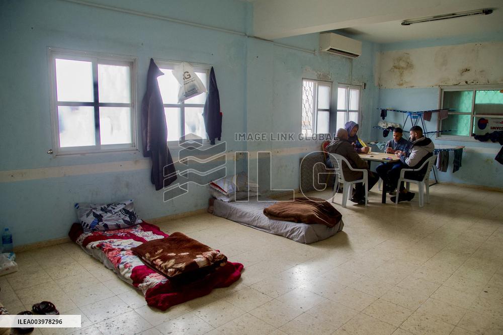 Displaced Palestinians At Tulkarem Cultural Center - West Bank