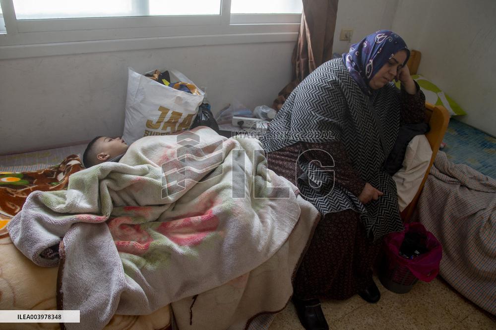 Displaced Palestinians At Tulkarem Cultural Center - West Bank
