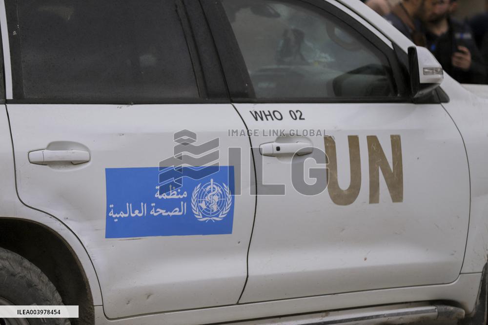 Gazan patients await to travel through the Rafah border crossing