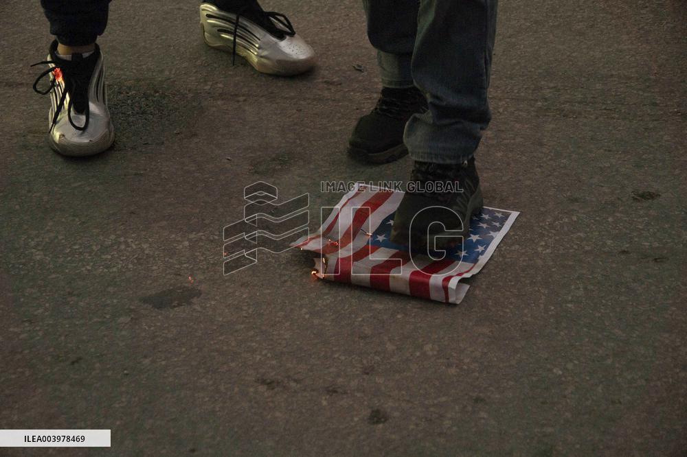 Protest at airport against Ortagus' statements - Lebanon