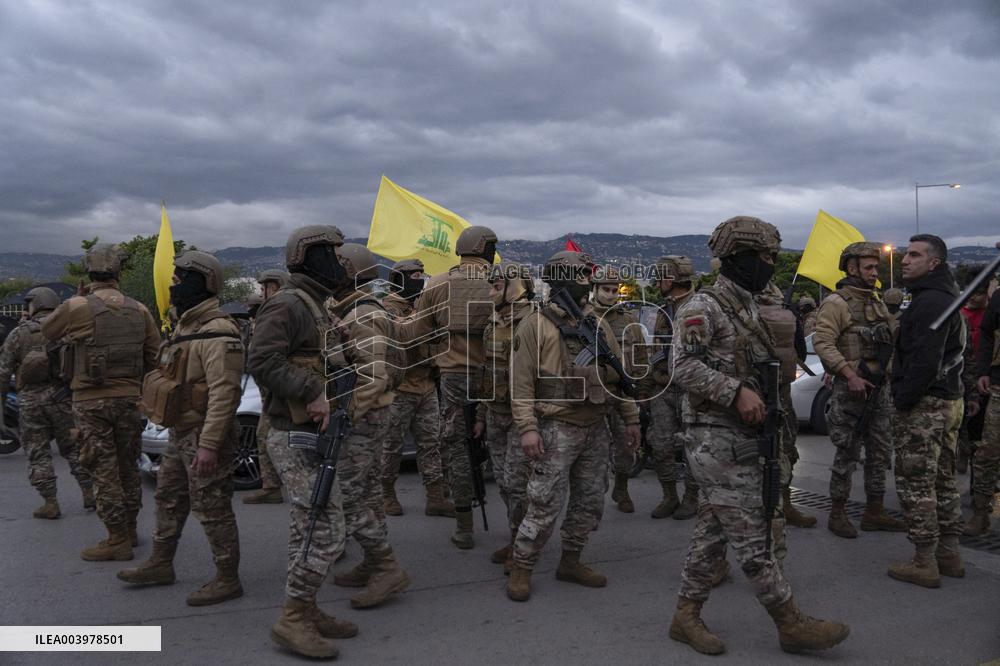 Protest at airport against Ortagus' statements - Lebanon