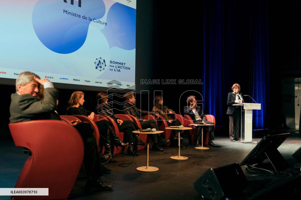 Rachida Dati visit the Summit for Action on Artificial Intelligence at the BNF - Paris AJ