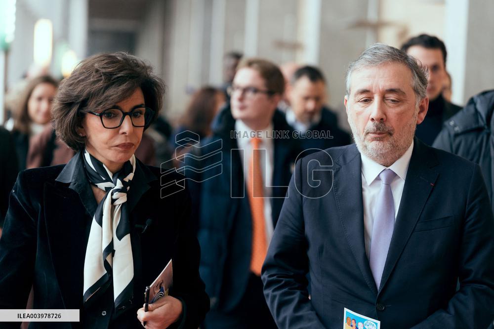 Rachida Dati visit the Summit for Action on Artificial Intelligence at the BNF - Paris AJ