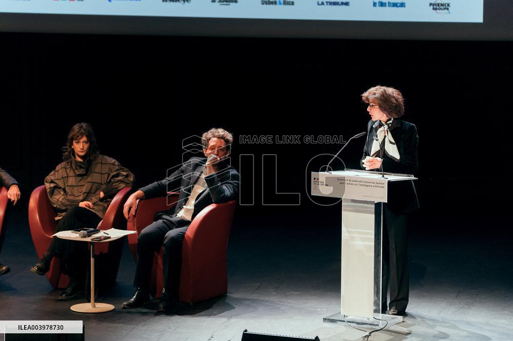 Rachida Dati visit the Summit for Action on Artificial Intelligence at the BNF - Paris AJ