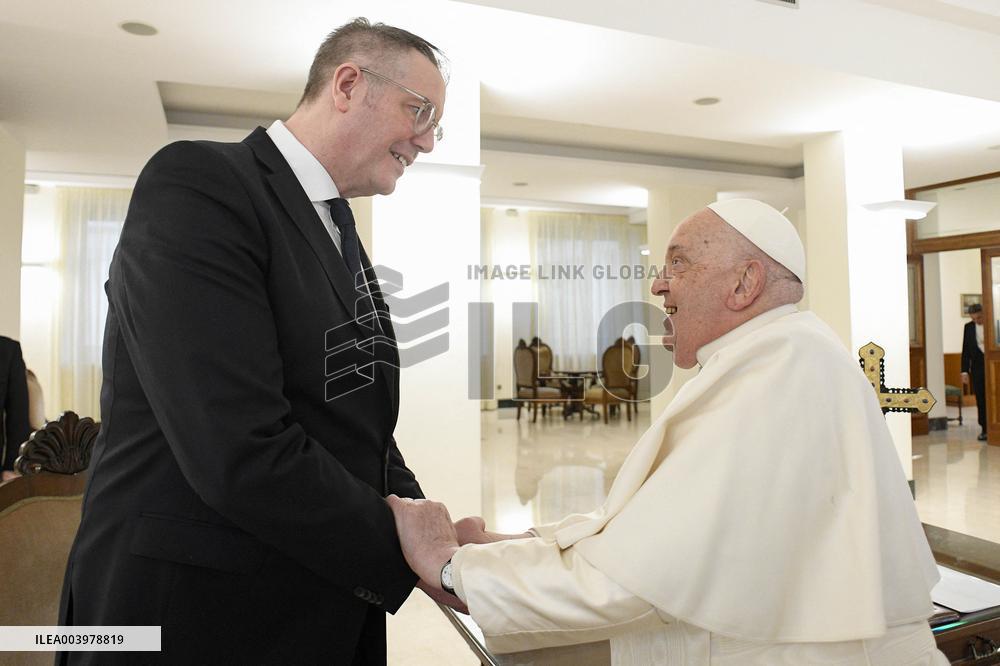 Pope Francis In Private Audiences - Vatican