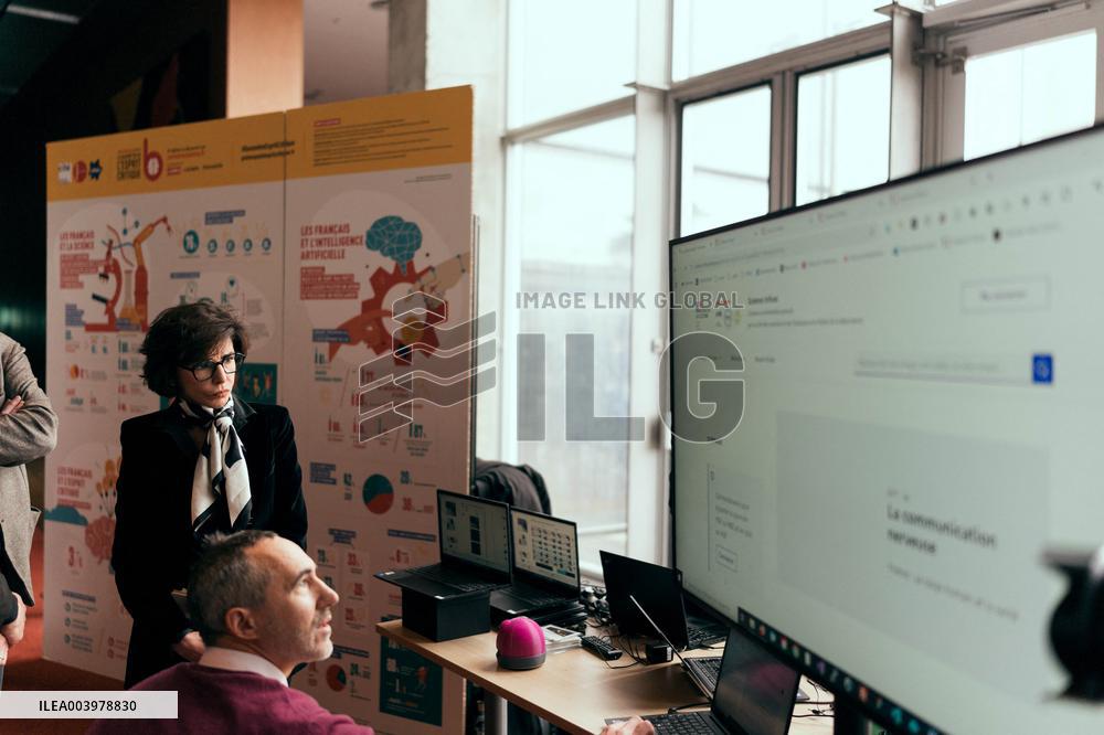 Rachida Dati visit the Summit for Action on Artificial Intelligence at the BNF - Paris AJ