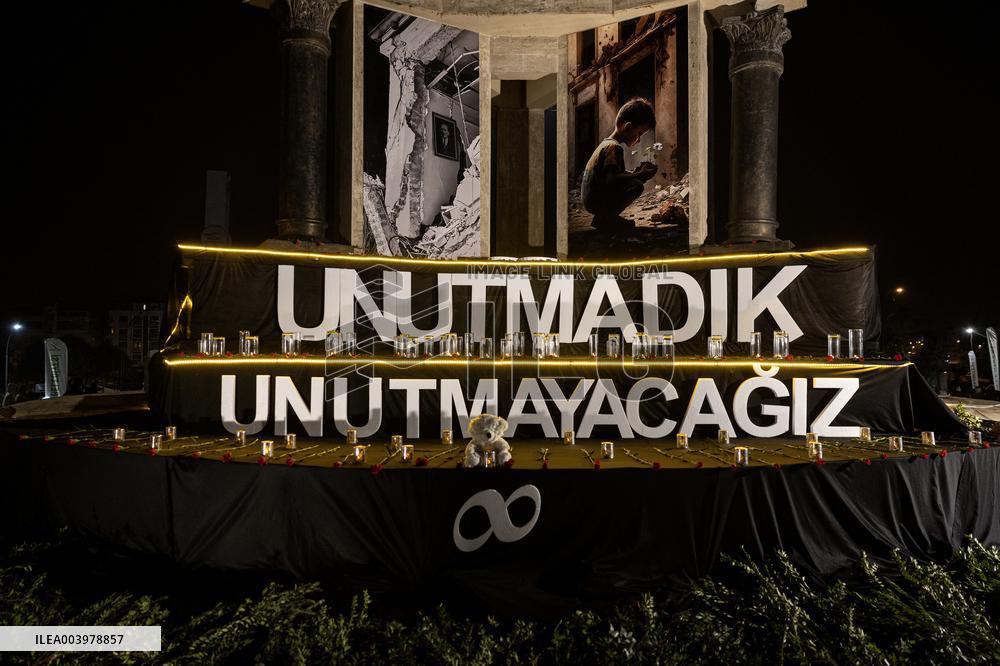 Earthquake Victims Commemorated in Hatay - Turkey