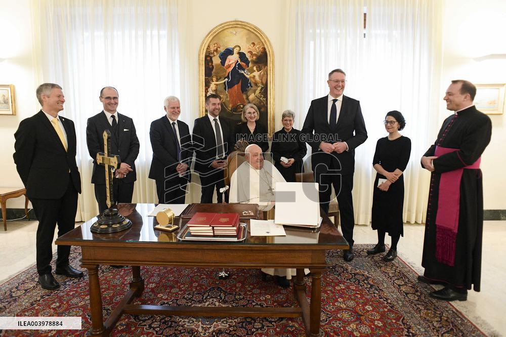 Pope Francis In Private Audiences - Vatican