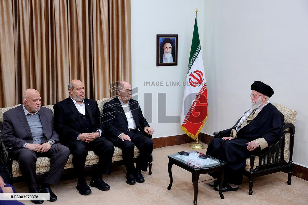 Ayatollah Ali Khamenei Meets With Hamas Leaders - Tehran