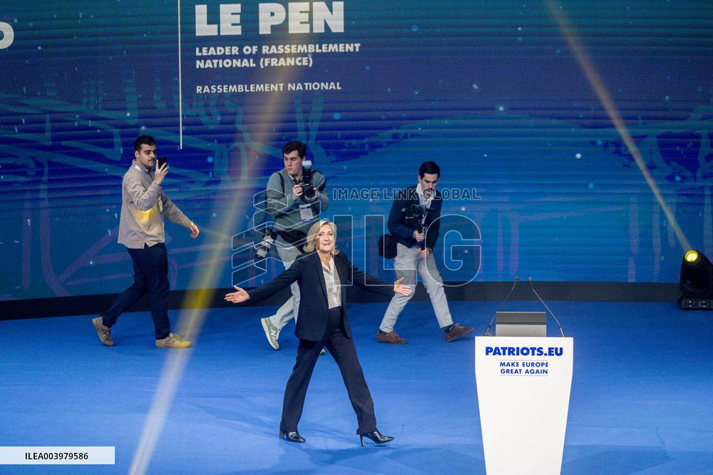 Marine Le Pen At Patriots Summit - Madrid