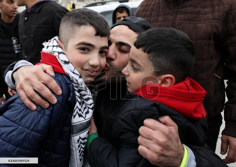 Newly Released Palestinian Prisoners Arrive in Ramallah - Palestine