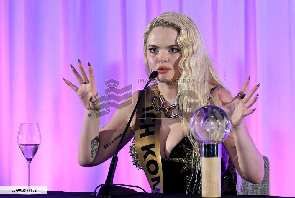 Erika Vikman, UMK winner and the next Finnish Eurovision Song Contest representative during presser