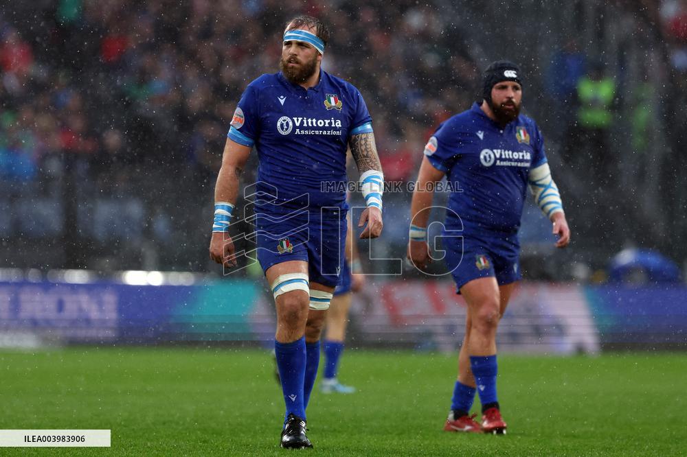 Rugby: Guinnes Six Nations 2025 - Italy vs Wales at Oympic stadium in Rome on 8th February, 2025