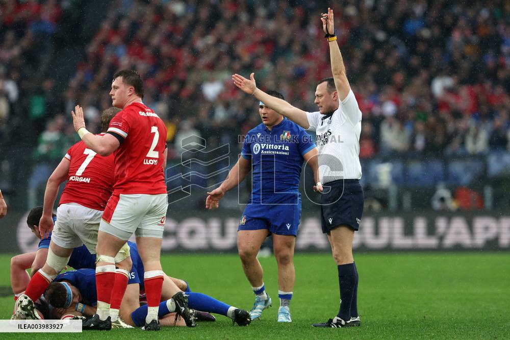 Rugby: Guinnes Six Nations 2025 - Italy vs Wales at Oympic stadium in Rome on 8th February, 2025
