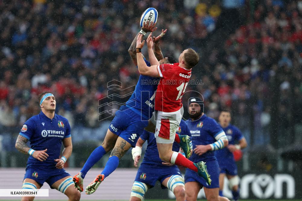 Rugby: Guinnes Six Nations 2025 - Italy vs Wales at Oympic stadium in Rome on 8th February, 2025