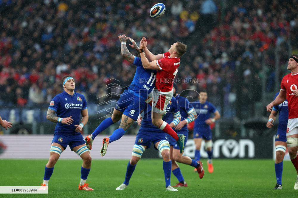 Rugby: Guinnes Six Nations 2025 - Italy vs Wales at Oympic stadium in Rome on 8th February, 2025