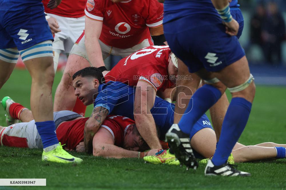 Rugby: Guinnes Six Nations 2025 - Italy vs Wales at Oympic stadium in Rome on 8th February, 2025