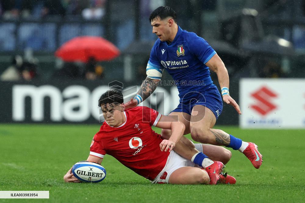 Rugby: Guinnes Six Nations 2025 - Italy vs Wales at Oympic stadium in Rome on 8th February, 2025