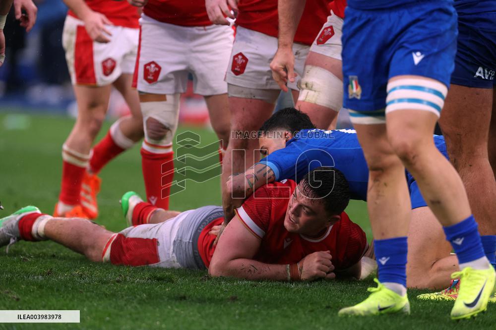 Rugby: Guinnes Six Nations 2025 - Italy vs Wales at Oympic stadium in Rome on 8th February, 2025