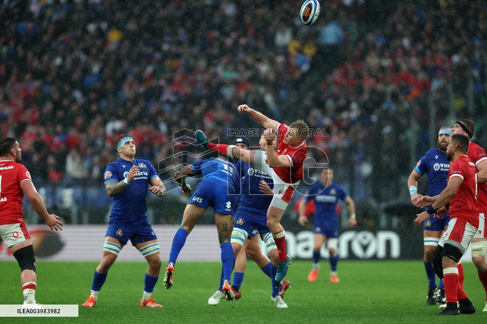 Rugby: Guinnes Six Nations 2025 - Italy vs Wales at Oympic stadium in Rome on 8th February, 2025
