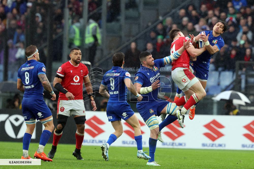Rugby: Guinnes Six Nations 2025 - Italy vs Wales at Oympic stadium in Rome on 8th February, 2025