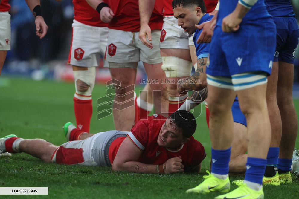 Rugby: Guinnes Six Nations 2025 - Italy vs Wales at Oympic stadium in Rome on 8th February, 2025