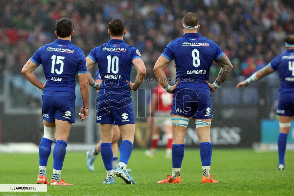 Rugby: Guinnes Six Nations 2025 - Italy vs Wales at Oympic stadium in Rome on 8th February, 2025