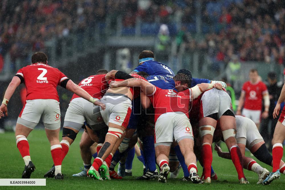 Rugby: Guinnes Six Nations 2025 - Italy vs Wales at Oympic stadium in Rome on 8th February, 2025