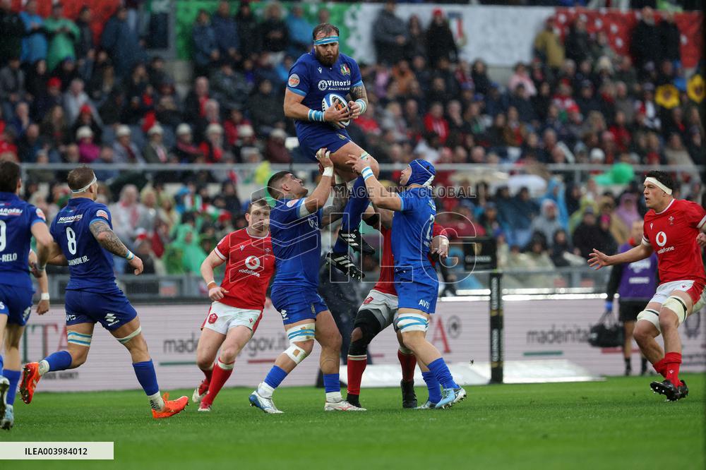 Rugby: Guinnes Six Nations 2025 - Italy vs Wales at Oympic stadium in Rome on 8th February, 2025