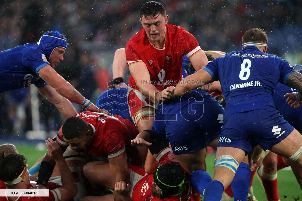 Rugby: Guinnes Six Nations 2025 - Italy vs Wales at Oympic stadium in Rome on 8th February, 2025