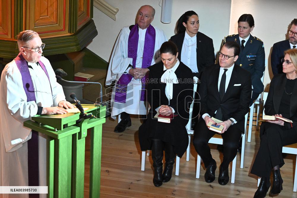 MORNING SERVICE AFTER SCHOOL SHOOTING ÖREBRO