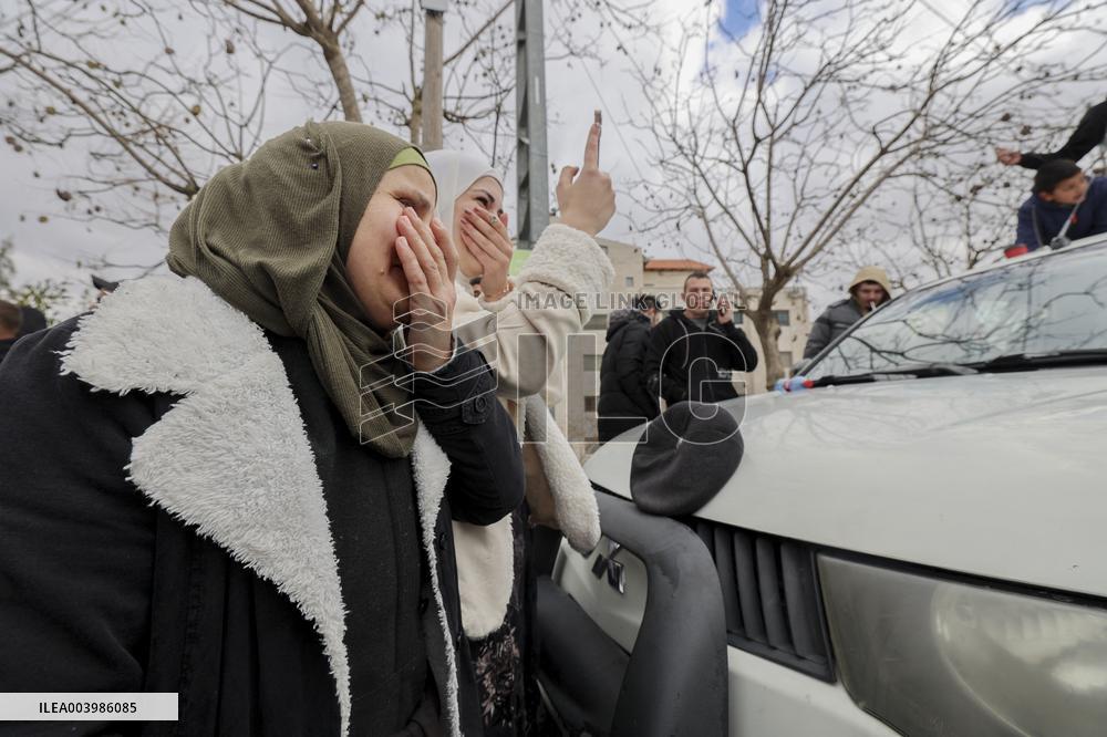 Released Palestinian Prisoners Arrive In Ramallah