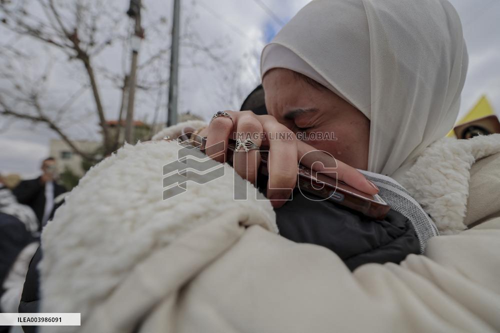 Released Palestinian Prisoners Arrive In Ramallah